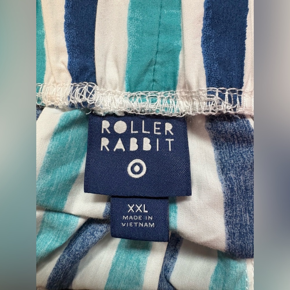 Roller Rabbit x Target Women’s Multi Stripe Poplin Boxer Shorts Blue Aqua White - Picture 10 of 15
